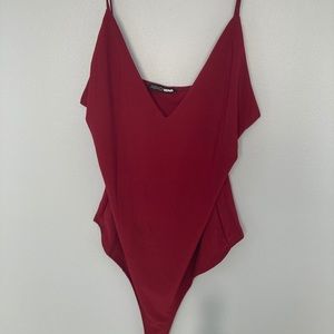 Fashion Nova Deep Red Bodysuit